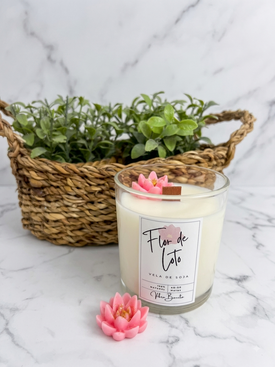 Vela Flor de Loto