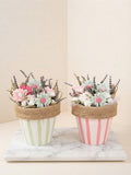 Macetero Floral Artesanal – Vela Decorativa y Macetero Pintada a Mano